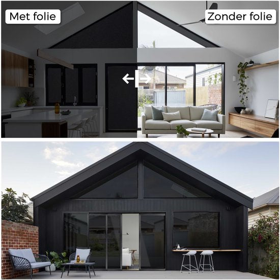 Homewell Verdunkelungstuch 70x300cm - Fensterfolie Verdunkelung - 100% Verdunkelung - Blendschutz, Isolierung und Sonnenschutz - Wiederverwendbar - Statisch - Schwarz