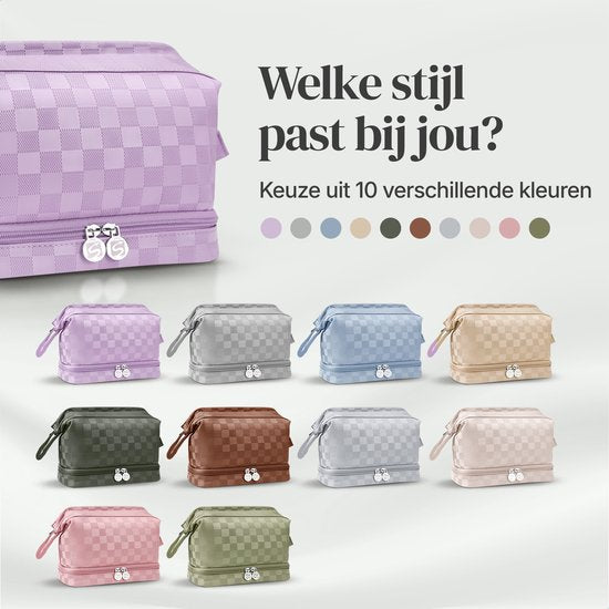 Skycases Travel Essentials - Kulturtasche und Make-up-Organizer - wasserdicht und kompakt - geeignet für Reisen und den täglichen Gebrauch - Unisex - lila