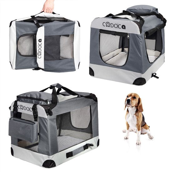 Cado Hundetransportbox XXL 92 x 64 x 64cm grau