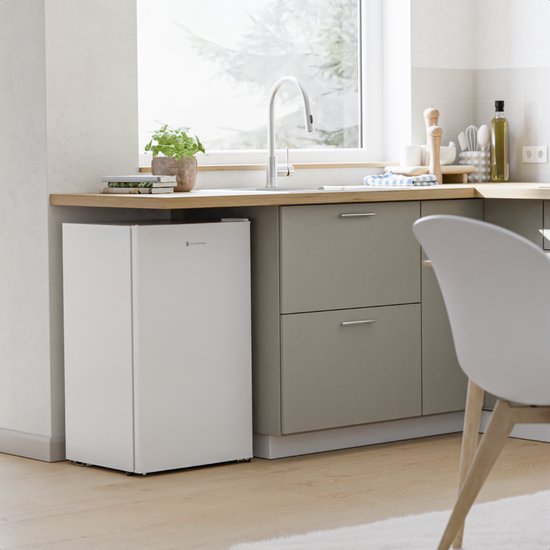 KitchenBrothers Kühlschrank - 92L - Tischmodell - Eisfach - Frigo - Freistehend - Weiß