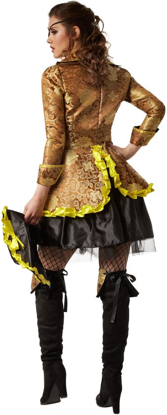 dressforfun - Damenkostüm verzierter Freibeuter S - Kleid Kostüm Halloween Verkleidung Faschingskostüm Faschingskostüm Partykleidung - 301769