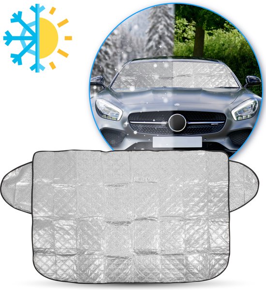 Nuvance - Frostschutzdecke Auto - Sonnenschutz Auto Windschutzscheibe - 100 x 145cm - Eisdecke Auto - Windschutzscheibe Abdeckungen - Autozubehör