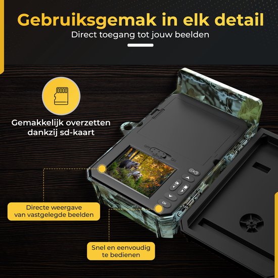 ODESSEY WildCamera mit Solarpanel - 4K - 48MP - 64GB SD - mit Nachtsicht - für draußen - Infrarot