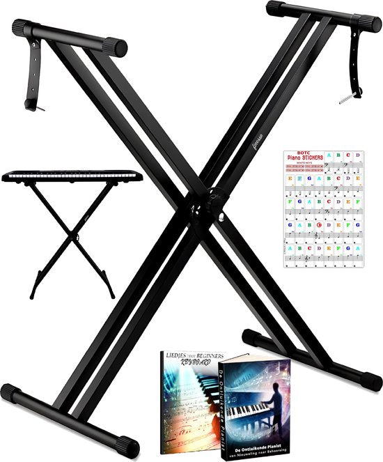 Finesse Keyboardständer - Verstellbar - Stativ - Klavierständer - Keyboardständer