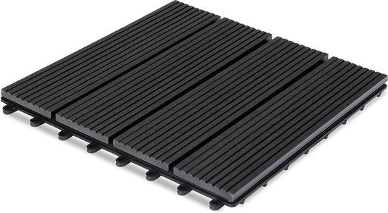 WPC-Terrassenfliesen - Classic Insert System 30x30cm - Anthrazit