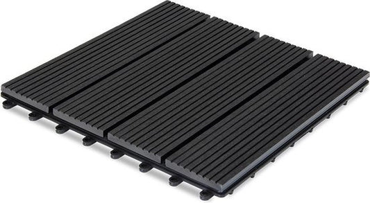 WPC-Terrassenfliesen - Classic Insert System 30x30cm - Anthrazit