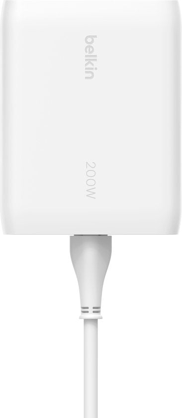 Belkin BoostCharge Pro 200W 4-Port USB-C GaN Schnellladegerät mit Power Delivery 3.1, inkl. 1,5m Kabel