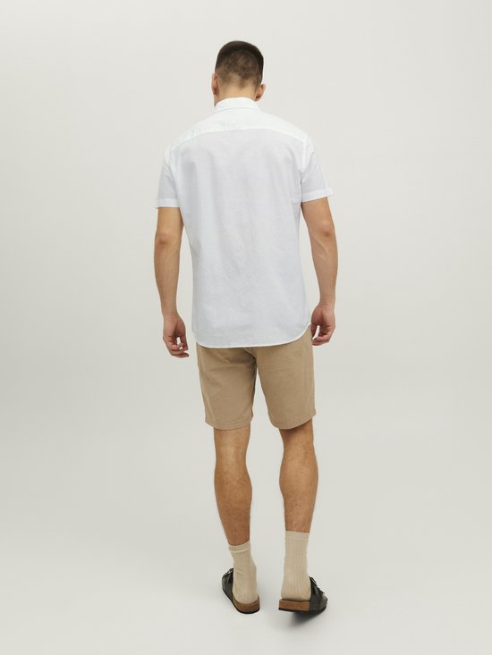 Jack & Jones - Herrenhemden Sommer Kurzarm - Weiß - Größe XL