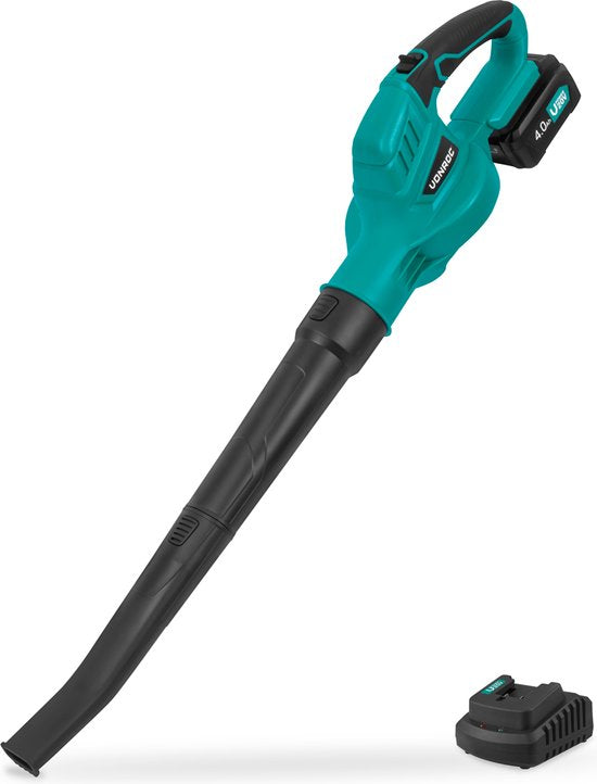 VONROC Akku-Laubbläser 20V - Luftgeschwindigkeit 180 km/h - Luftmenge 5m3/min - Inkl. 4.0Ah Akku und Schnellladegerät