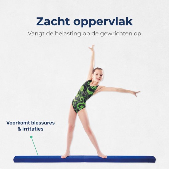 ProSkill Gymnastikbalken - 210cm - Schwebebalken - Für Zuhause - Zusammenklappbar - Gymnastik