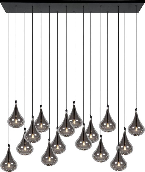 Lucide TEARS - Hängeleuchte - LED Dimmbar - G4 - 16x1,5W 3000K - Schwarz