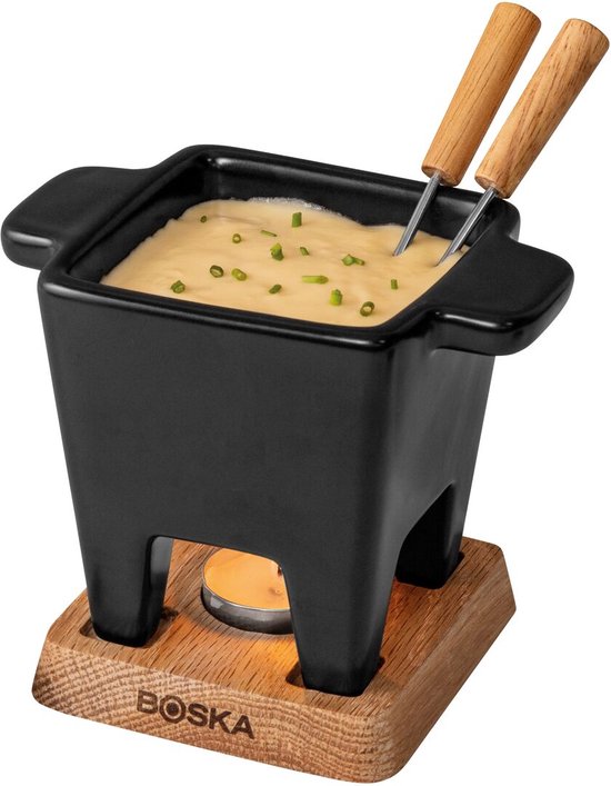 Boska Tapas Fondue-Set Nero - Fondue-Set - für 175 Gramm Käse - 300 ml