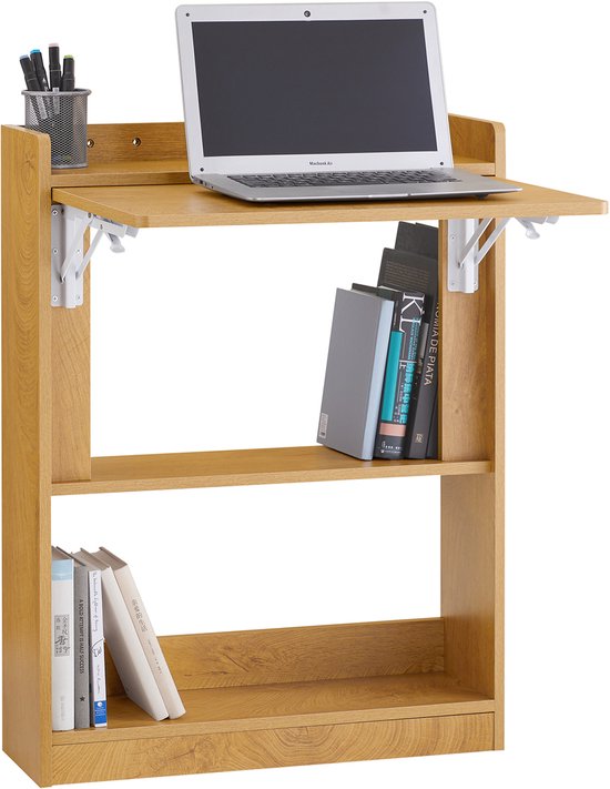 SoBuy FWT92-N Klappbarer Schreibtisch - Holzverbundstoff, 63x82x20cm