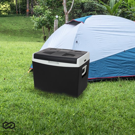 Infinity Goods Elektrische Kühlbox - 40L - Kühlbox - 12V und 230V - Kühlbox - Kühlen und Heizen - Schwarz