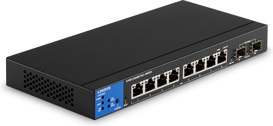 Linksys LGS310MPC - Netzwerk-Switch - Gigabit - Managed - 8 Ports - PoE+ - Schwarz