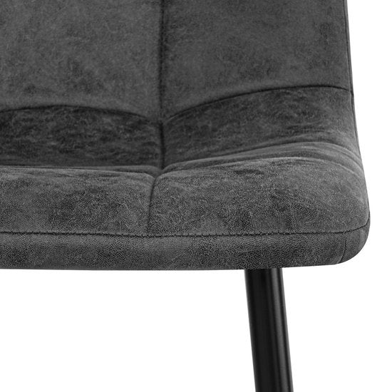 Refurna - Esszimmerstuhl Yerevan Mikroleder Anthrazit