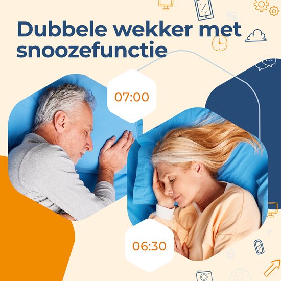 Denver Wake Up Light - FM Radiowecker - Snooze - Lichtwecker - Weißes Rauschen - CRL342
