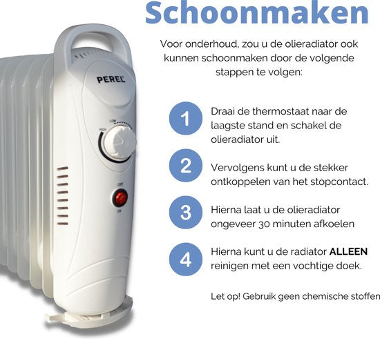 Perel Ã–lradiator - 700W - 7 Rippen - Mit Thermostat