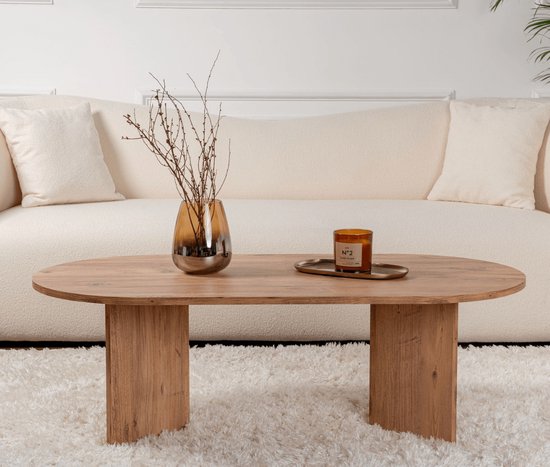Holz-Couchtisch „Sand“ – 60 x 119 x 40 cm – Atlantische Kiefer