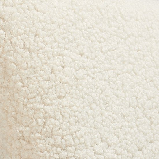 tectake - Sessel Vänersborg - Dick gepolsterter Relaxsessel mit Bouclé-Polsterung - Sessel mit breiten Armlehnen und ergonomischer Rückenlehne - Höhenverstellbare Beine mit Bodenschutz - Beige/Creme