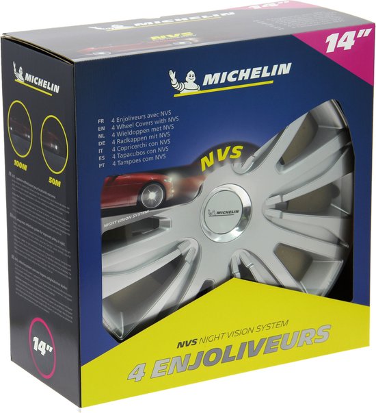 Michelin Radkappen 14 Zoll - Chrom - 4 Stück