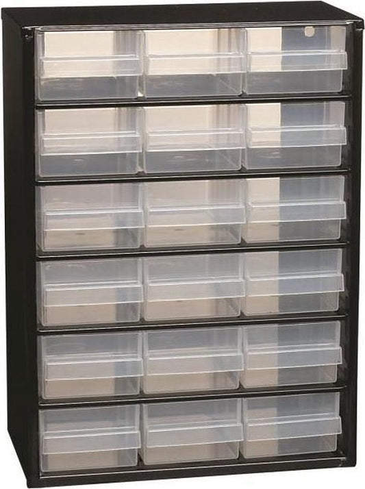 Raaco Metall-Schubladenschrank - DIY - 18 Schubladen - 150 x 306 x 420 mm