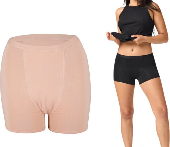 Bamboo Elements - Menstruationsunterwäsche - Hipster - Nackt - Periodenunterwäsche - Menstruationsslips - Unterwäsche Damen Boxershorts