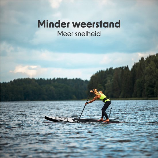 LifeGoods SUP Board Touring - 165 KG Belastbarkeit - 365 x 76 cm - Aufblasbar - Komplettes SUP Paket - Weiß/Schwarz