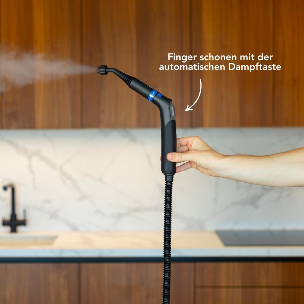 Techweise Dampfreiniger - 100+ Oberflächen - 50 Minuten Dampfen - 4 bar - Reinigungsmaschine