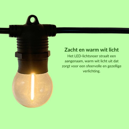 ein sonniger Tag Lichtschnur im Freien - Lichtgirlande - Lichtschnüre für den Außenbereich - Bobby Cable - warmweißes Licht - 10 Meter - led - Lichtschnur für den Innen- und Außenbereich - Lichtschnüre - Lichtschlauch für den Außenbereich - 10 led Glühbir