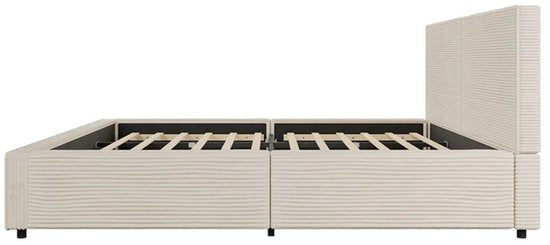 Polsterbett Salerno - Kord - 180x200cm - Beige