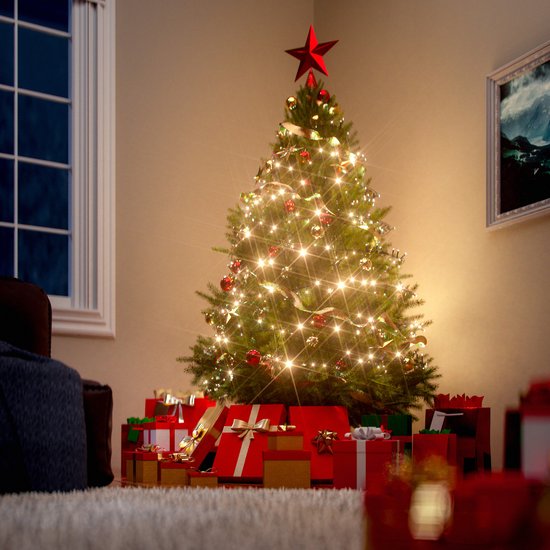 Casaria Künstlicher Weihnachtsbaum - Metallbasis 180cm 613 Punkte - Inklusive Ständer - Grün
