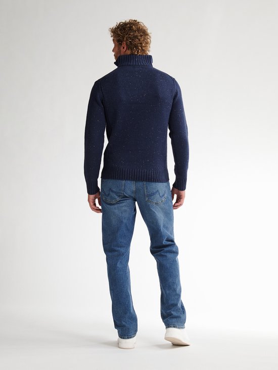 Petrol Industries – Herren-Strickpullover „Denver“ mit halbem Reißverschluss – Blau – Größe L
