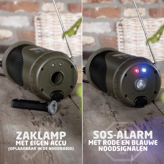BREND BR-2245 Notfallradio mit Laterne und abnehmbarer Taschenlampe - FM/ DAB+ Radio - Bluetooth - USB-C - Powerbank - Wasserdicht - SOS-Funktion