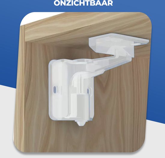 Roegaarden Child Lock Schränke - Schrankschutz für Kinder - Weiß - 12 Stück