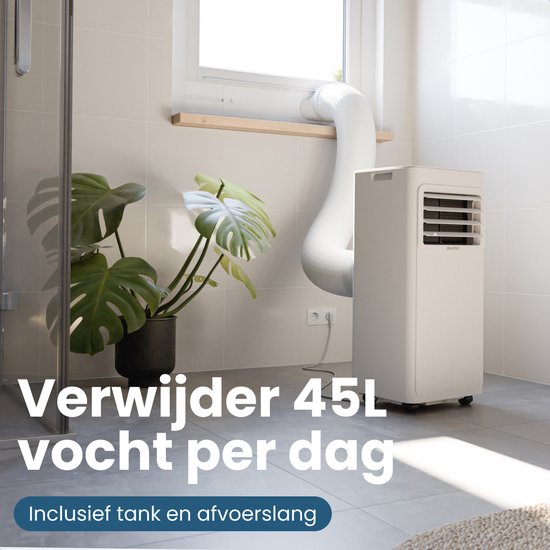 Auronic Mobile Air Conditioner - 9.000 BTU - 3-in-1 - Klimaanlage mit 2 Fensterdichtungs-Kits - Ventilator - Luftentfeuchter - kühlt bis zu 25m² - Weiß