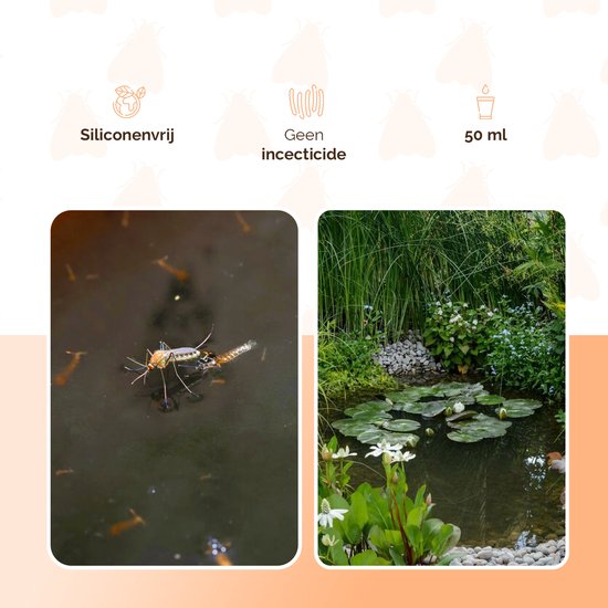 Knock Pest Control Mosquito Larvae Stop 50 ml - Mittel zur Bekämpfung von Mückenlarven - Geeignet für die Behandlung von stehendem Wasser - Teich und Aquarium - Wirksame Wirkung für bis zu 4 Wochen