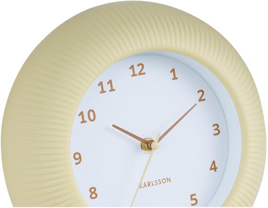 Karlsson Wanduhr Tender Rib – Zartgelb – Ø 25 cm – Skandinavische Wanduhr