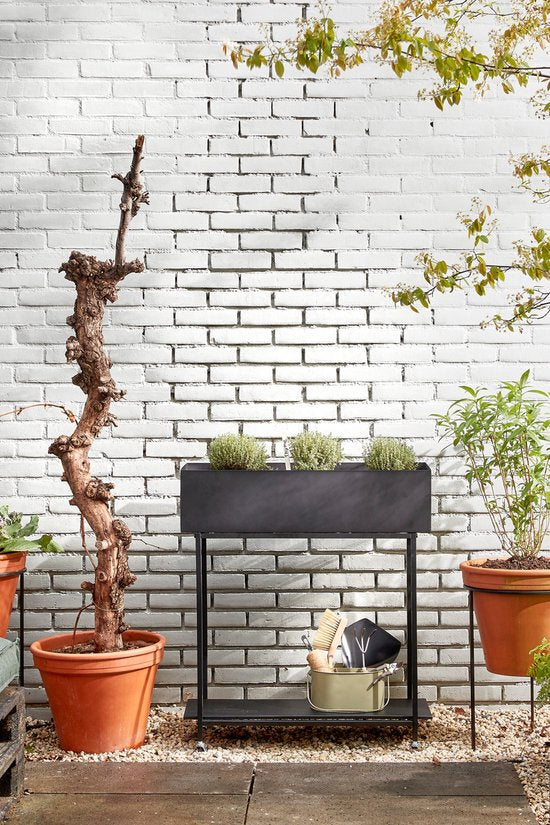 Mica Decorations Greenrax Pflanzenständer - L70 x B29 x H94 cm - Metall - Schwarz