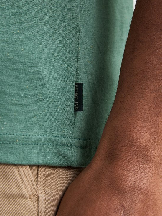 Petrol Industries – Herren-Logo-T-Shirt „Cosmos“ – Grün – Größe XXXL