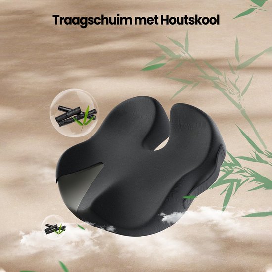 ProtoArc® SC Butterfly Sitzkissen - Ergonomisches Orthopädisches Sitzkissen - Stuhlkissen & Sprungkissen - Memory Foam Keilkissen - Für Bürostuhl, Auto & Zuhause - Atmungsaktiv & Rutschfest