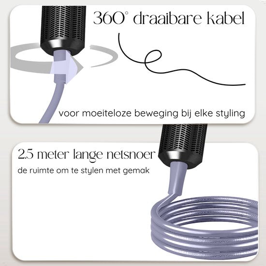 Sansbeauté® Haartrockner mit Diffusor - Locken - 110.000 U/min - Ionen-Haartrockner mit Bürste - 3 Stufen - 3 Aufsätze - Reisehaartrockner - Coolshot - Haartrockner mit Diffusor - Haartrockner - 2000W - EssentiaPRO®
