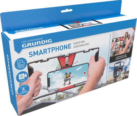 Grundig Smartphone Video Rig - Handgriff - Schwarz/Rot