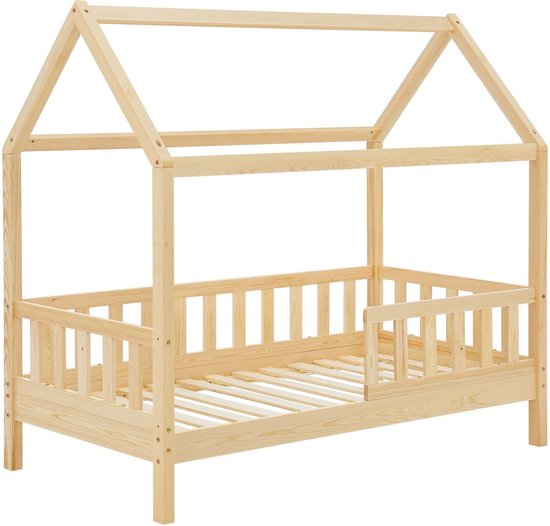 Kinderbett Marli - 90 x 200 cm - Holzfarbe - inkl. Bettkästen