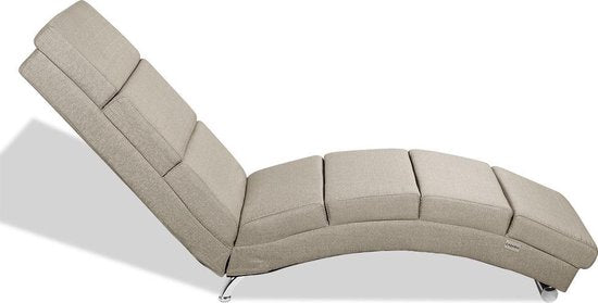 Casaria Recliner London - Loungesessel Verchromt - Sand