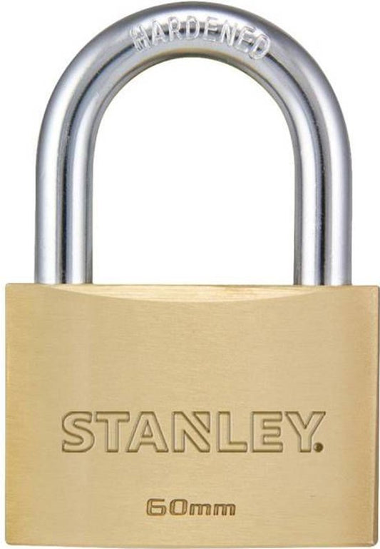 Stanley Vorhängeschloss - 60 MM - 2 Schlüssel - Massivmessing