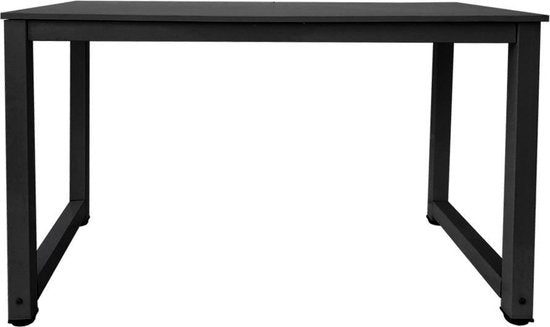 Schreibtisch Computertisch - Küchentisch - Metall Holz - 120 cm x 60 cm - schwarz