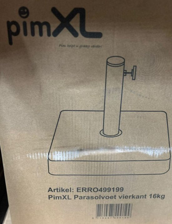 PimXL Sonnenschirmfuß quadratisch - 43x43 cm - 16kg