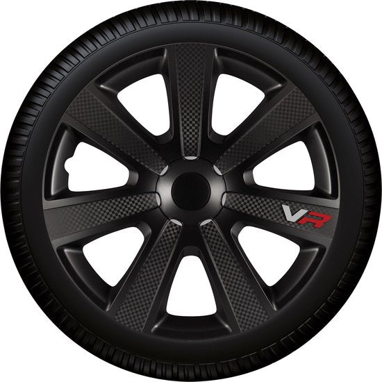 Autostyle Radkappen 16-Zoll VR Schwarz Carbon-Look - ABS
