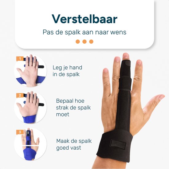 Fingerschiene - Mittelfinger - Einheitsgröße - Für alle Finger geeignet - Fingerschiene - Schwarz - Fingerschiene - Fingerschiene - Zeigefinger - Triggerfinger - Ringfinger - Hammerfinger - Schiene